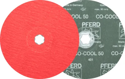 Produktbild von PFERD TOOLS COMBICLICK Keramikkorn Fiberscheibe Ø 180mm CO-COOL50 für Edelstahl