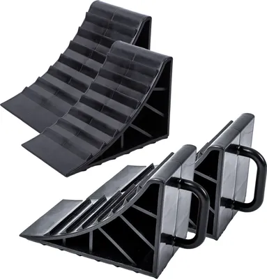 Produktbild von ProPlus Unterlegkeil Kunststoff schwarz 4er Set mit Griff