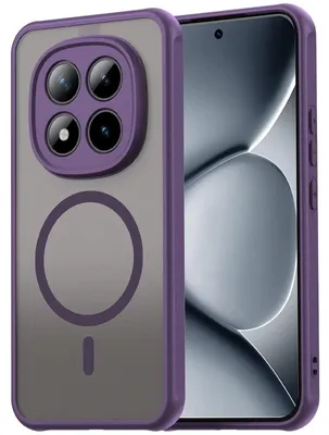 Produktbild von Magnet-Case für Xiaomi Redmi Note 15 Pro+ Plus 5G Hülle Magsafe Schutzhülle Stoßfest TPU-Rahmen starker Magnetring, Lila