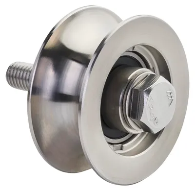 Produktbild von SOTECH Torrolle Ø 57 mm R10 – inkl. Montageset, Edelstahl SS304, Laufrolle für Schiebetor