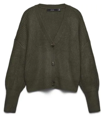 Zdjęcie produktu dla Vero Moda 10249632_1646_59, Sweter rozpinany, Damski, Zielony, XS, Dark colours to be washed separately; Max. shrinkage 5%; Wash inside out, Nie wybielać