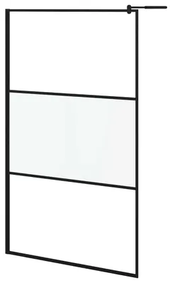 Produktbild von vidaXL Duschwand für Walk-In Dusche 115x195cm ESG Halbmattiert Schwarz