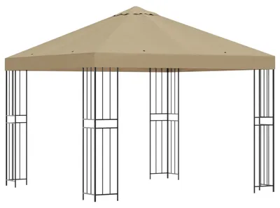Obrázok produktu pre vidaXL Altánok 3 x 3 m, béžový, polyester a oceľ, 190 g/m²