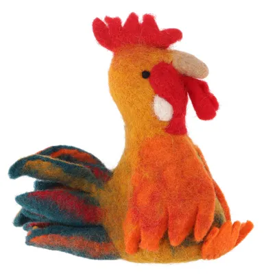 Produktbild von Filz Eierwärmer, Handgemachte Filzdekoration aus Nepal, Filztier - Hahn/Heinrich, Mehrfarbig, Filz,Wolle, 14*9*6 cm, Filz Eierwärmer