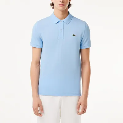 Image de Lacoste L1212 Short Sleeved Ribbed Collar S Couleur Bleu