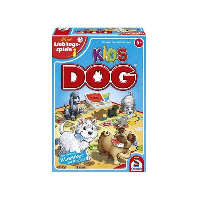 The image shows the front of a board game box for "DOG Kids".