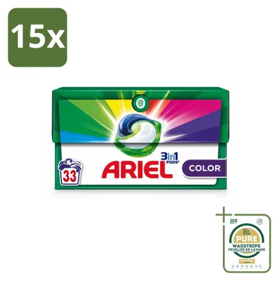 Produktbild von 15 x Ariel 3in1 Color Waschmittel Pods - Vorratspackung - 15 Stücke