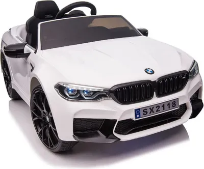 Obrázok produktu pre Detské elektrické autíčko "BMW M5" - licencované - 12V7A batéria, 2 motory - 2,4Ghz diaľkové ovládanie, MP3, kožené sedadlo+EVA