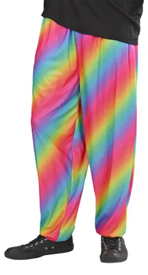 Produktbild von 80er Jahre Baggy Regenbogenhose bunt
