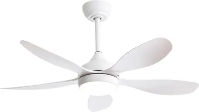 Immagine prodotto di Ventilatore da soffitto AIORBER, 18W LED, 3000K-6000K, funzionamento silenzioso, con telecomando, 6 velocità, 5 pale, 42", motore reversibile, bianco