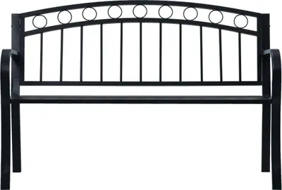 Obrázok produktu pre vidaXL Záhradná lavica 125 cm čierna oceľ