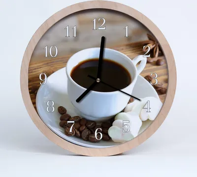 Produktbild von Holzuhr 30fi cm wanduhr - Runde Kaffee