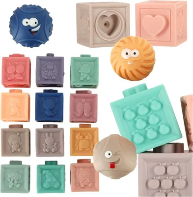 Obrázek produktu pro Senzorické měkké vzdělávací koule bloky 15 prvků