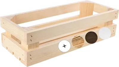 Zdjęcie produktu dla Creative Deco Drewniana Skrzynia | 34 x 14 x 9 cm | Naturalne drewniane Pudełko | Idealne na Prezent do Dekoracji DIY | Dokumenty Narzędzia Zabawki