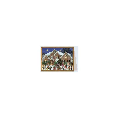 Immagine prodotto di Biglietto per il calendario dell'Avvento n. 40148 CASA DI NATALE VITTORIANA formato A6 con busta