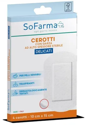 Immagine prodotto di Cerotto Delicato 10X15 Cm 4 Pezzi Sofarmapiu'
