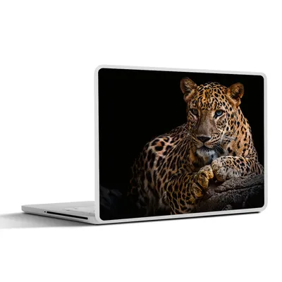 Produktbild von MuchoWow® Laptop Aufkleber Sticker Cover Wildtiere - Panther - Porträt - Schwarz - Tiere 30x21 cm - Sticker für Laptop - Selbstklebend