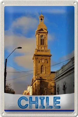 Produktbild von Blechschild Reise 20x30cm Chile Stadt Architektur Europa