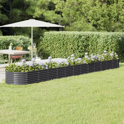 Image de Maison Exclusive - Lit surélevé de jardin Acier galvanisé Anthracite