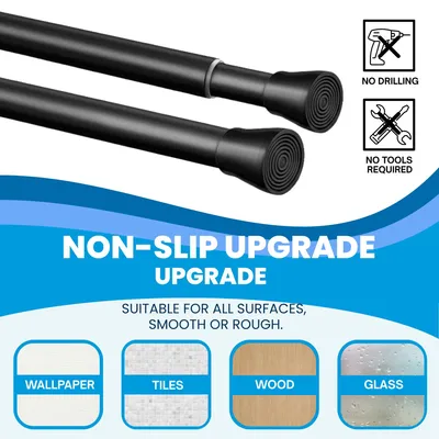 Obrázek produktu pro Teleskopická tyč, 185-250 cm, bílá, pro koupelnu