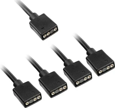 Produktbild von Kolink ARGB 1-4 Splitterkabel - 30 cm RGB Kabel schwarz