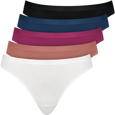 Produktbild von Nur Die 5er Pack String Tanga Mehrfarbig aus Baumwolle Stretch Unterwäsche Unter