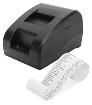 Produktbild von 58MM Desktop-Bondrucker USB Bluetooth 203DPI Thermodruck Kompatibel mit Win/Linux/Mac/Android/iOS Systemen 60mm/s Geschwindigkeit Unterstützung ESC/POS