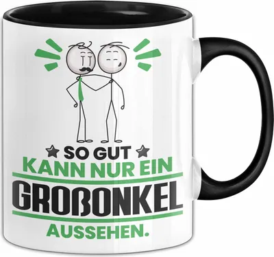 Produktbild von Großonkel Geschenk Tasse So Gut Kann Nur Ein Großonkel Aussehen Geschenkidee Kaffee-Becher (Schwarz)