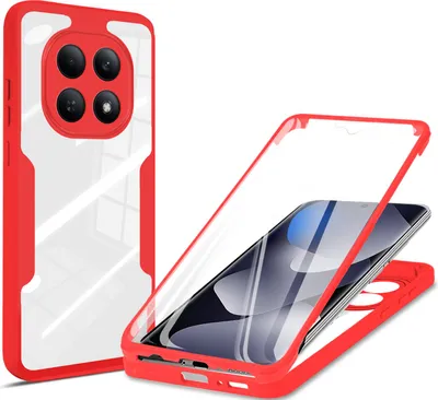 Produktbild von 360° Grad Hülle für Xiaomi Redmi Note 15 5G / Poco M8 5G vollschutz Integriertem Displayschutz in Rot