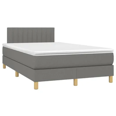 Productafbeelding van vidaXL Boxspringbed met matras, donkergrijs, 120x200 cm, gestoffeerd
