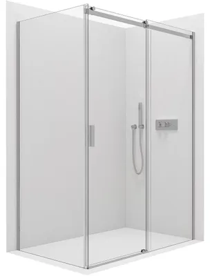 Immagine prodotto di Cabina doccia Santoro L/P - 8 mm - cromata, vetro trasparente - 100x70x195 cm - scorrevole