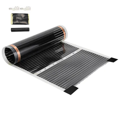 Obrázok produktu pre Vykurovacia fólia TolleTour 220 Watt/m2, sada vykurovacích fólií, podlahové vykurovanie vhodné pre 4m2, infračervená elektrická, DxŠ: 200x50cm (na kus)