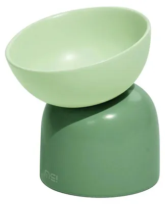 Image de Mangeoire surélevée pour chat - céramique - vert