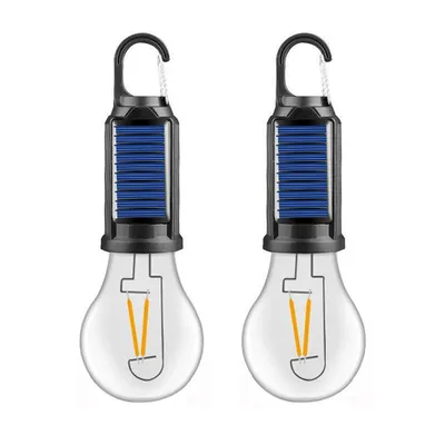 Produktbild von 2 × Camping Lampe Wiederaufladbare,LED Camping Lampe,Solar Camping Licht mit 3 Helligkeits Modi,Wasserdichtes für Camping, Stromausfall, Notfall