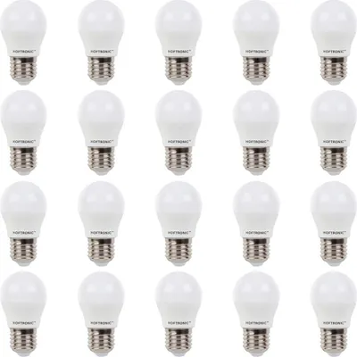 Produktbild von hoftronic LED E27 Glühbirne 4,8W 470lm 2700K G45 Ersetzt 40 Watt 20 Stück