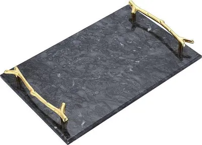 Produktbild von Famanu Serviertablett aus hochwertigem Marmor - schwarz