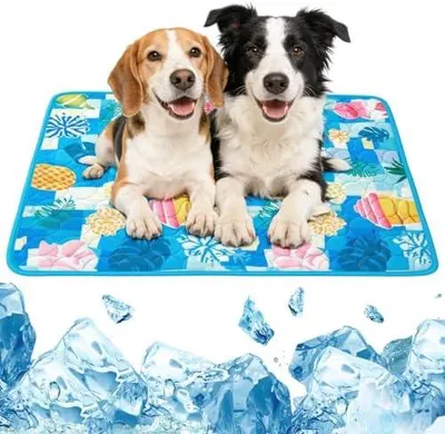 Produktbild von Kühlmatten Hunde, Kühltdecke für Hunde, Hundedecke Sommer für Haustiere, Washbares Haustier Kühlmatte, für Kleine und mittelgroße Haustiere (Farbe 01, XL)