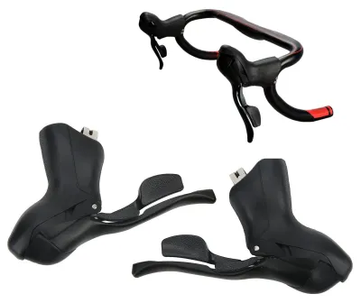 Produktbild von Fahrradschaltgriffe Aluminiumlegierung - Fahrradbremshebel - Bremskabel - Gehäuse - 2 x 8 Gänge