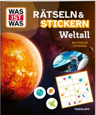 Produktbild von WAS IST WAS Rätseln und Stickern: Weltall
