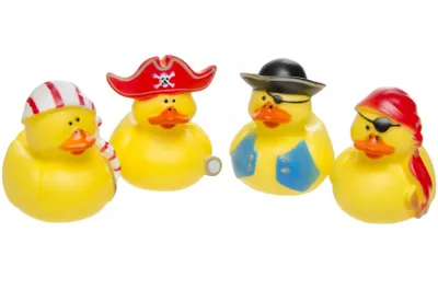 Produktbild von badeenten Piraten 7 cm gelb 4 Stück