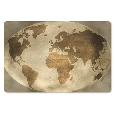 Produktbild von MuchoWow® Schreibtischunterlage Weltkarte - Globus - Vintage 60x40 cm - XXL Mauspad - Großes Mauspad
