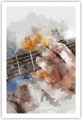 Produktbild von Poster - Poster ohne Rahmen - Gitarre Musik - 61x91,5 cm - Wand Bild - Wanddeko - Wandbilder - Kunstposter - Wandposter - Bilder - Kunstdruck - Wanddekoration - Wandbild - P2XPA61x91-3448