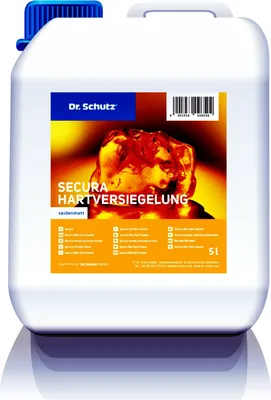 A white plastic jerrycan with a label showing the product name, brand, and an image of amber-colored gel.