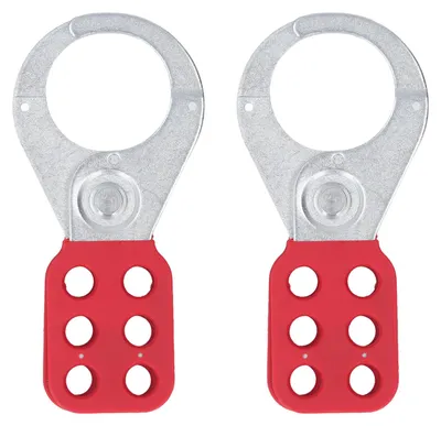 Image de 2 pièces de cadenas de sécurité pour isolation, 1,5 pouce, industriel, 6 trous, en acier galvanisé
