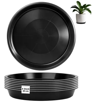 Image de Omgoods - Lot de 8 sous-verres pour pots de fleurs, pour intérieur et extérieur