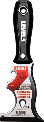 Produktbild von Malers Tool 9 in 1 Multitool Trockenbau Spezialmesser Lack Spachtel Level5 5-200