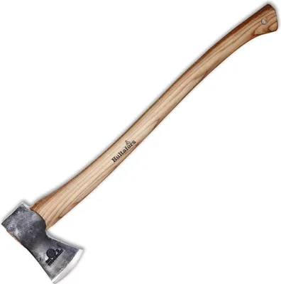 Imagen del producto de Hultafors Fällaxt QVARFOT, acero al carbono Ovako, mango de madera de haya, vaina de cuero marrón