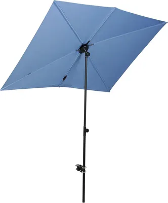 Productafbeelding van Balkon Parasol - Terras Scherm - Zon Beschermen - Kantelbaar & Draaibaar - 183x134cm - Stofblauw
