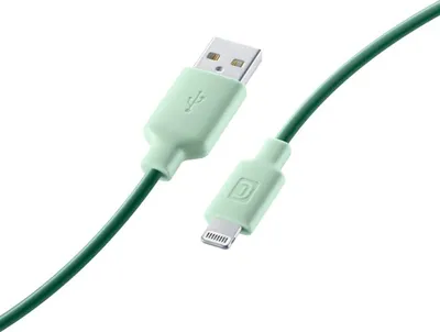 Produktbild von Cellularline Lade- und Datenkabel grün 100cm USB Type-A auf Apple Lightning USBDATAMFISMARTG