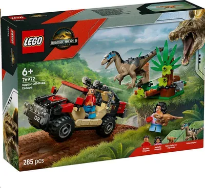 Produktbild von LEGO® Jurassic World™ 76972 Raptor: Verfolgungsjagd mit dem Geländewagen